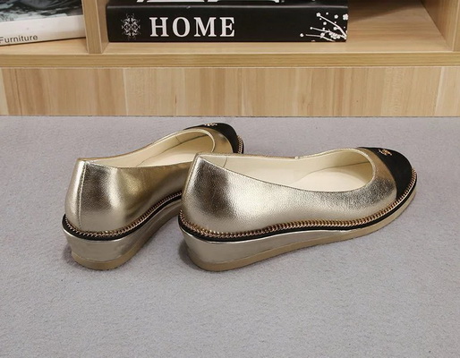 CHANEL Shallow mouth flat shoes Women--033